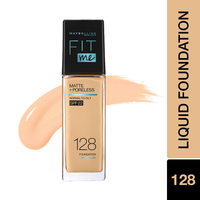 Maybelline New York Fit Me Matte+Poreless Liquid Foundation With Clay - 128 Warm Nude